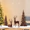 Glitzhome; Glitzhome® Brown Flocked Reindeer Christmas Table Décor Set; Category:Christmas Tabletop Decor; Image:3